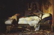 Jean - Andre Rixens Death of Cleopatra oil painting
